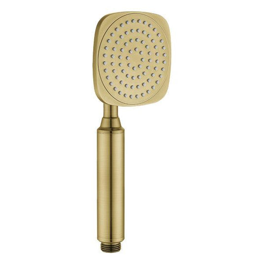 Flova Square Pressure Boost Handshower – Brushed Brass - BRB-KI575B - Envy Bathrooms Ltd