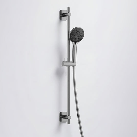 Flova Square Slide Rail With 5-Function Handshower Gun Metal | GM-LVSR-SQ - Envy Bathrooms Ltd