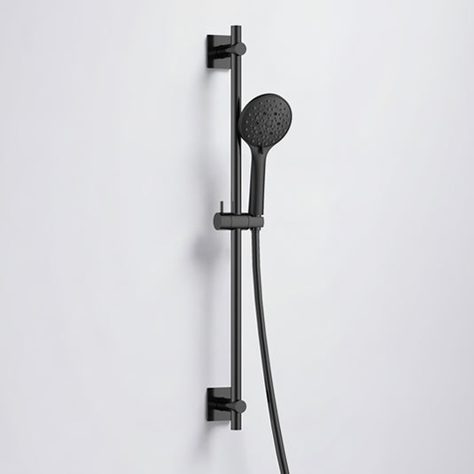 Flova Square Slide Rail With 5-Function Handshower Matt Black | MB-LVSR-SQ - Envy Bathrooms Ltd