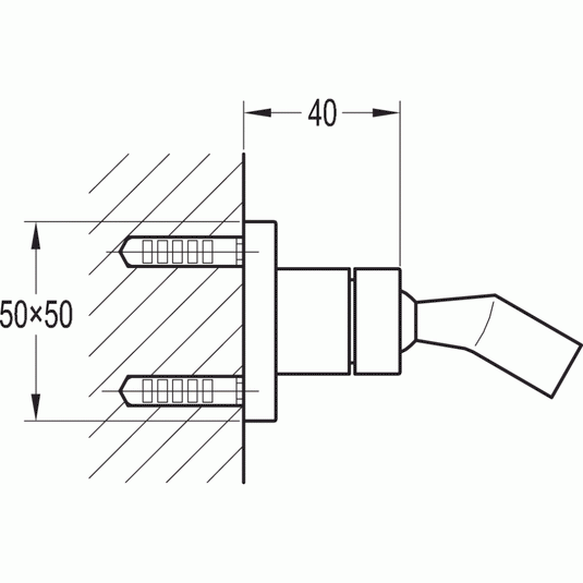 Flova Square Wall Bracket Hand Shower Holder with Swivel Joint FVKI118 - Envy Bathrooms Ltd