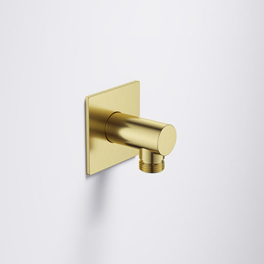 Flova Square Wall Outlet Elbow Brushed Brass | BRB-KI8810 - Envy Bathrooms Ltd