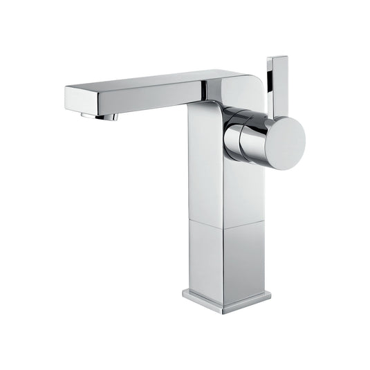 Flova STR8 Mid Height Mono Basin Mixer Tap with Clicker Waste STMBAS - Envy Bathrooms Ltd