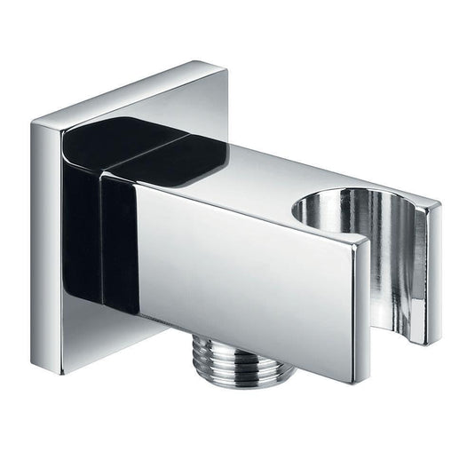 Flova STR8 Wall Outlet Elbow with Handset Holder FVKI121A - Envy Bathrooms Ltd