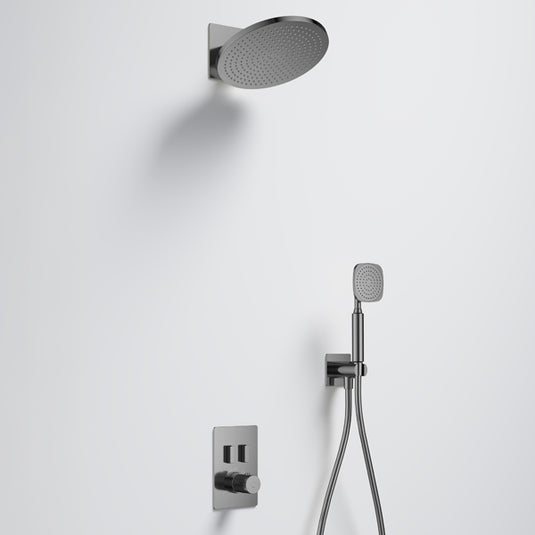 Flova Stream 2-Outlet Shower Pack Gun Metal | GM-STRGS2PK1 - Envy Bathrooms Ltd