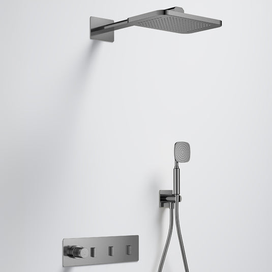 Flova Stream 3-Outlet Shower Pack Gun Metal | GM-STRGS3PK1 - Envy Bathrooms Ltd