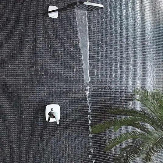 Flova Urban Dual Function Overhead Shower with Rain & Waterfall Spray KI017 - Envy Bathrooms Ltd