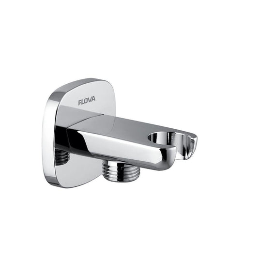 Flova Urban Wall Outlet Elbow with Handset Holder KI122A - Envy Bathrooms Ltd