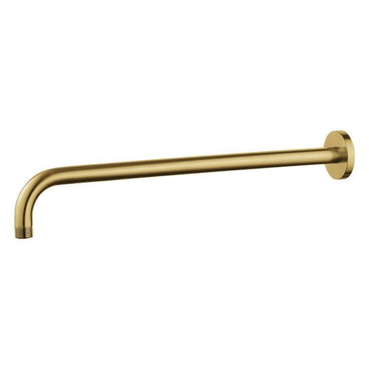 Flova Wall Mounted 400mm Shower Arm – Round Plate – Brushed Brass - BRB-KILVSA - Envy Bathrooms Ltd