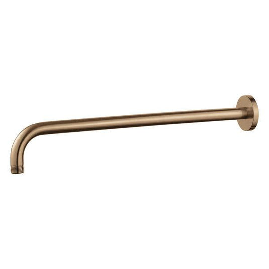 Flova Wall Mounted 400mm Shower Arm – Round Plate – Brushed Bronze - BRO-KILVSA - Envy Bathrooms Ltd