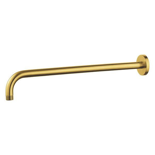 Flova Wall Mounted 400mm Shower Arm – Round Plate – Brushed Gold - BG-KILVSA - Envy Bathrooms Ltd