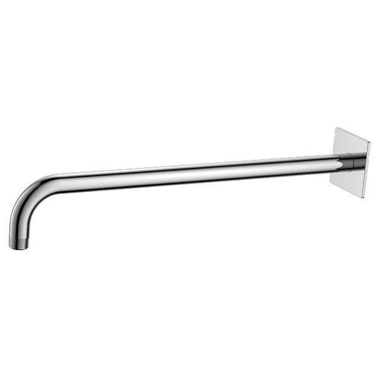 Flova Wall Mounted 400mm Shower Arm – Square Plate – Diamond Chrome - KILVSA-SQ - Envy Bathrooms Ltd