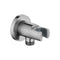 Flova Wall Outlet Elbow With Handset Holder | Brushed Nickel | BN-KI120A