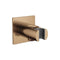 Flova Wall Outlet With Handset Holder – Square Plate | Brushed Bronze | BRO-KI8812A
