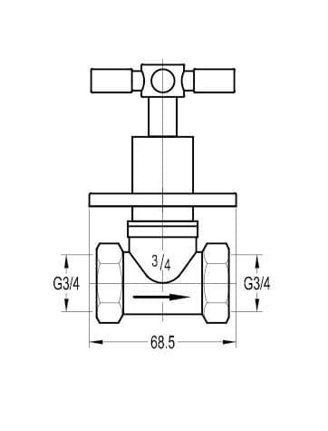 Flova XL Concealed Cold Shut Off Valve (3/4") XLWMCONCW - Envy Bathrooms Ltd