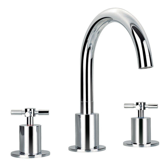 Flova XL Deck Mounted 3 Hole Bath Mixer Tap XL3HBF - Envy Bathrooms Ltd