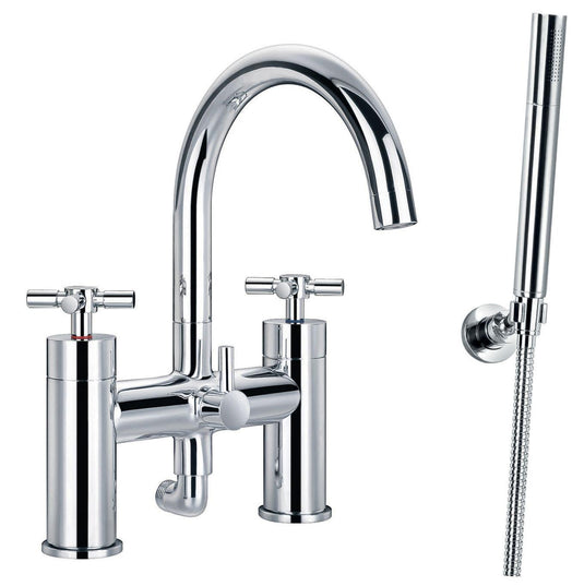 Flova XL Deck Mounted Bath Shower Mixer Tap with Handset Kit XLBSM - Envy Bathrooms Ltd