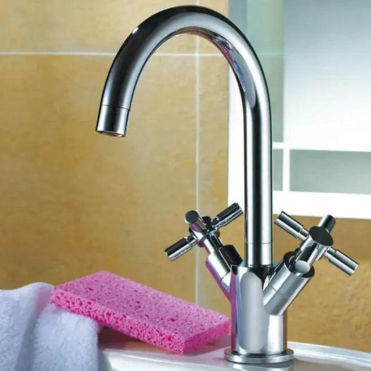 Flova XL Dual Crosshead Handle Monobloc Kitchen Mixer Tap XLKITCH - Envy Bathrooms Ltd