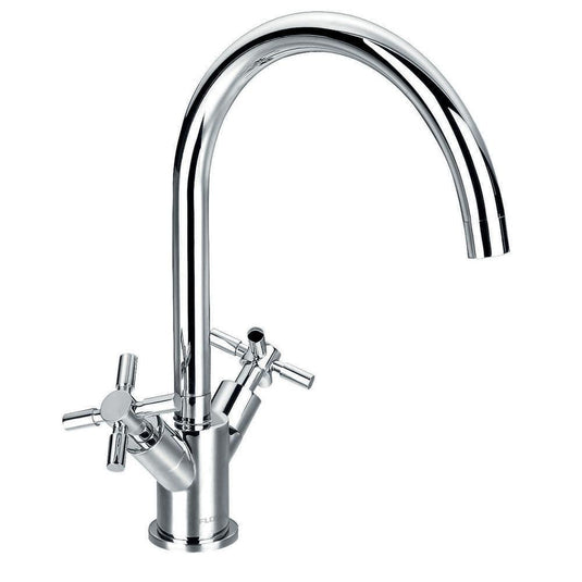 Flova XL Dual Crosshead Handle Monobloc Kitchen Mixer Tap XLKITCH - Envy Bathrooms Ltd