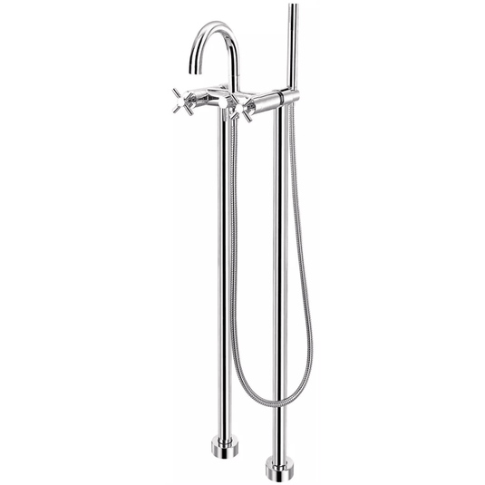 Flova XL Floor Standing Bath Shower Mixer Tap with Handset Kit XLTBSM - Envy Bathrooms Ltd