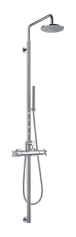 Flova XL Thermostatic Shower Column with Overhead Shower, Handset Kit & Body Jets XLSP - Envy Bathrooms Ltd