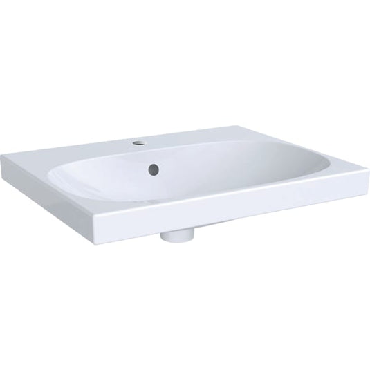 Geberit Acanto 600mm Countertop Basin 1 Tap Hole | 500.620.01.2