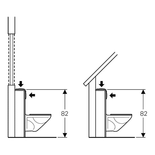 Geberit Alpha 82cm Frame & Cistern for Wall Hung WC | 458.033.00.2
