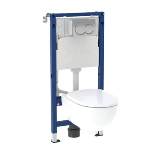 Geberit Alpha Wall Hung 4-in-1 Frame & Toilet Pack | 118.362.21.2