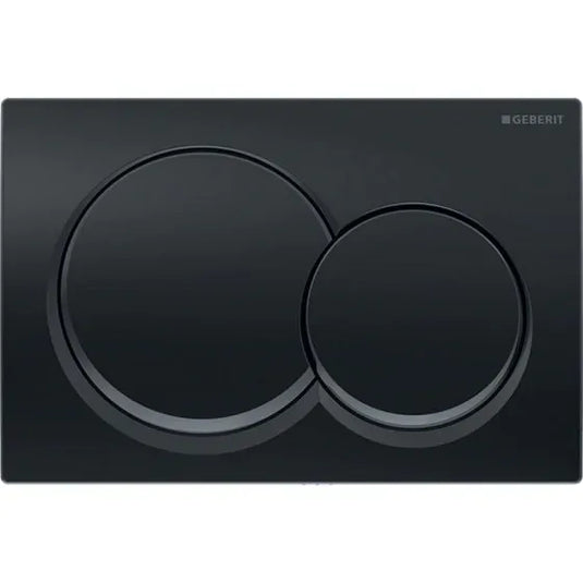 Geberit Alpha01 Round Dual Flush Plate Black Chrome | 115.035.QC.1