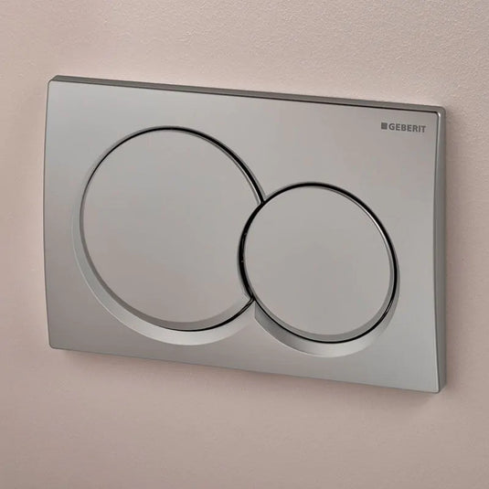 Geberit Alpha01 Round Dual Flush Plate Matt Chrome | 115.035.46.1