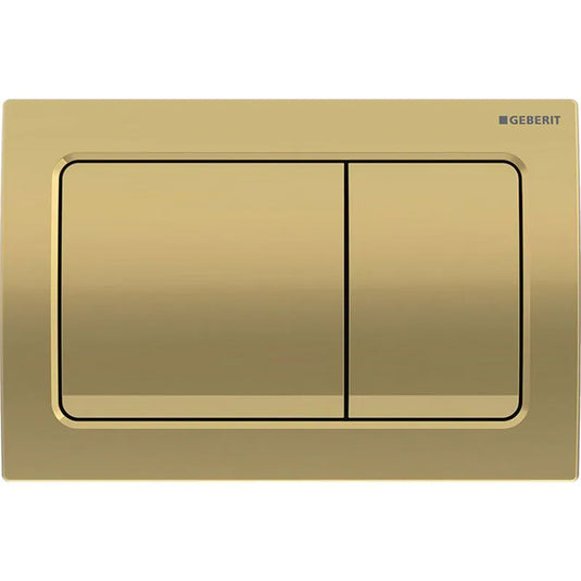 Geberit Alpha01 Square Dual Flush Plate Brass | 115.055.QE.1