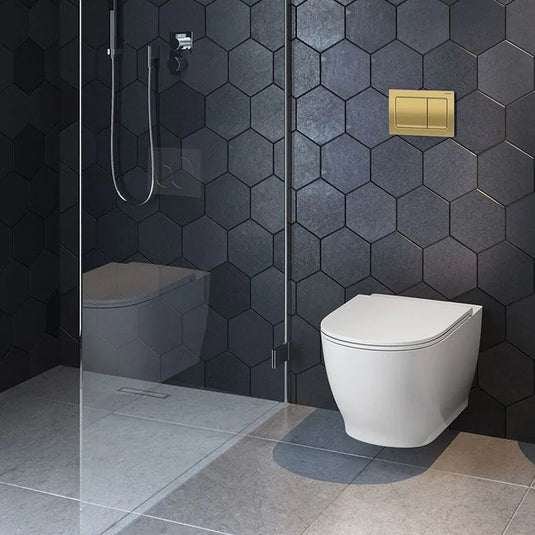 Geberit Alpha01 Square Dual Flush Plate Brass | 115.055.QE.1