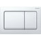 Geberit Alpha01 Square Dual Flush Plate White | 115.055.11.1