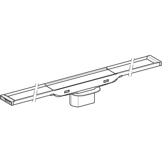 Geberit CleanLine20 Shower Channel 90cm Polished/Brushed Metal | 154.450.KS.1