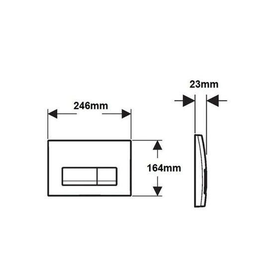 Geberit Delta50 Dual Flush Plate Matt Black | 115.119.14.1