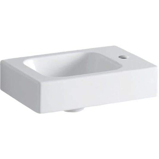 Geberit iCon 380mm Cloakroom Basin Right-Hand Tap Hole White | 124736000