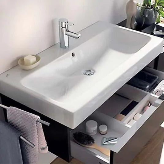 Geberit iCon 900mm Countertop Basin 1 Tap Hole White | 124090000