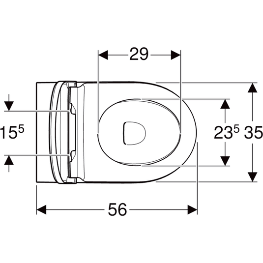 Geberit iCon Rimless Back to Wall Pan with Seat Shrouded | 502.383.JT.1