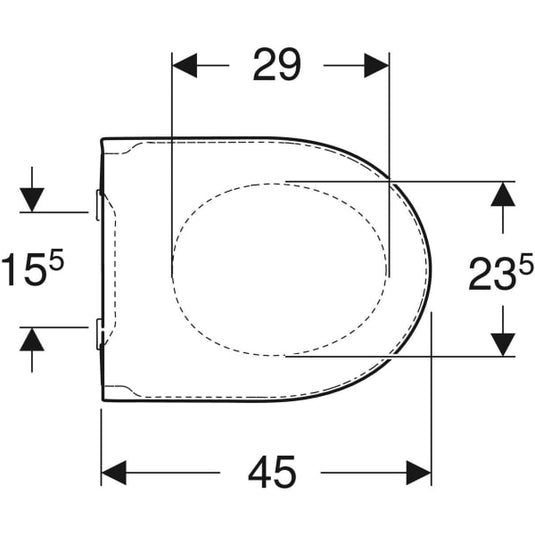 Geberit iCon Soft Close Toilet Seat with EasyMount Hinges | 501.660.01.1