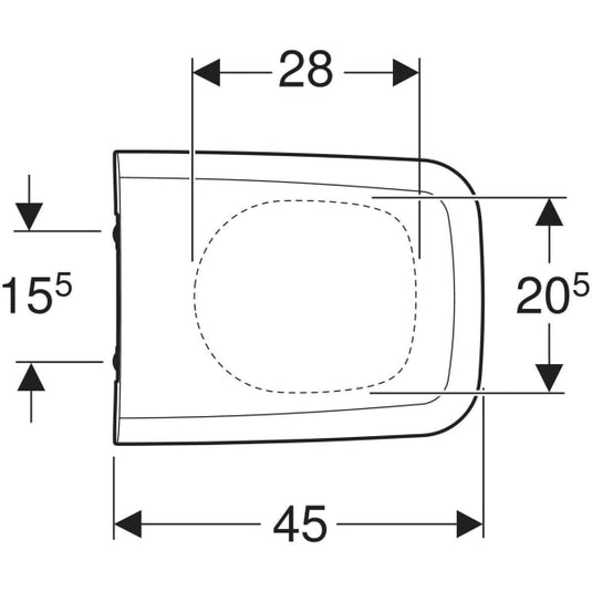 Geberit iCon Square Soft Close Toilet Seat & Cover | 571910000