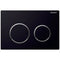 Geberit Omega20 Round Dual Flush Plate Black & Chrome | 115.085.KM.1