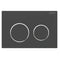 Geberit Omega20 Round Dual Flush Plate Matt Black & Chrome | 115.085.14.1