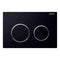 Geberit Omega20 Round Dual Flush Plate Matt Black | 115.085.16.1
