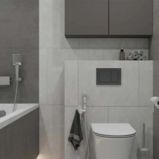 Geberit Omega20 Square Dual Flush Plate Matt Black | 115.080.16.1