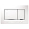 Geberit Omega20 Square Dual Flush Plate White & Gloss Chrome | 115.080.KJ.1