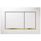 Geberit Omega20 Square Dual Flush Plate White & Gold | 115.080.KK.1
