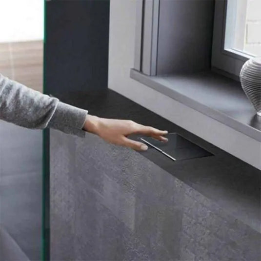 Geberit Omega60 Dual Flush Plate for 120mm Cistern Black | 115.081.SJ.1
