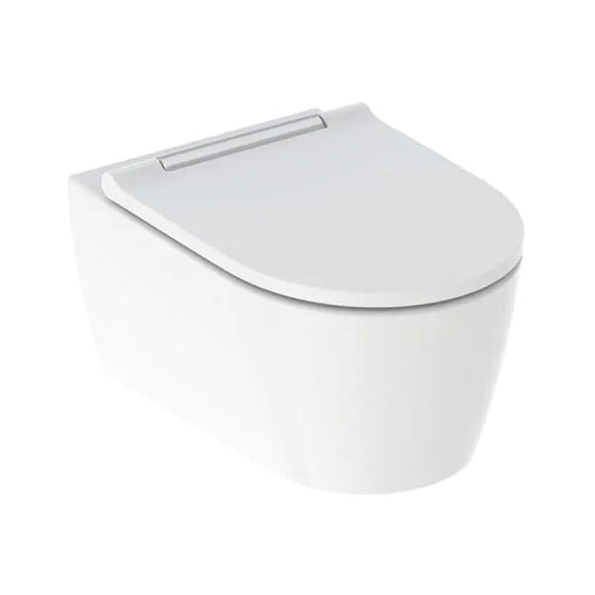 Geberit ONE Shrouded Wall Hung Toilet with TurboFlush & Seat Gloss Chrome | 500.202.01.1