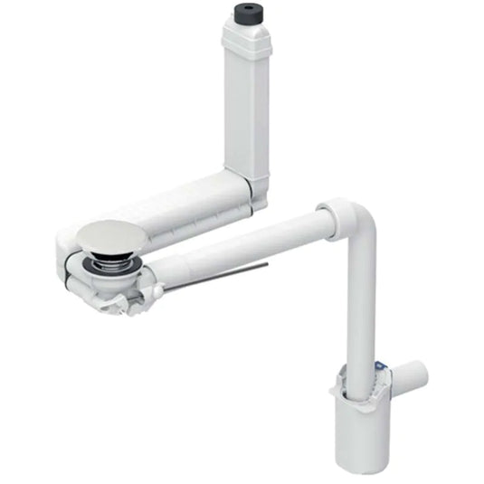 Geberit ONE Space Saving Basin Waste with Lever, Cover & Outlet | 152.051.01.1