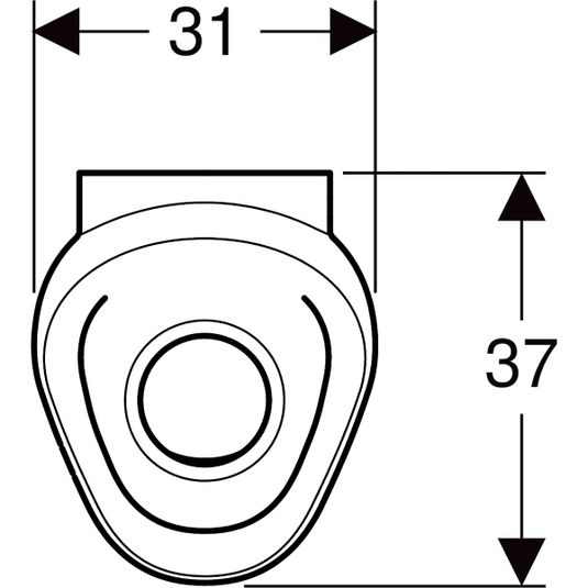 Geberit Preda Waterless Urinal | 116.071.00.1