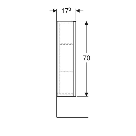 Geberit Renova Plan 70cm High Level Bathroom Wall Cabinet Lava | 501.920.JK.1